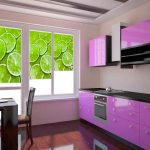 Set da cucina con disposizione lineare