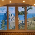 Tende a rullo sulla finestra del balcone