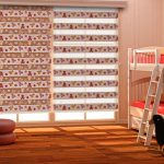 Tende zebrate nel design della cameretta dei bambini