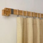 Bastone per tende rettangolare in legno