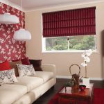 Tende romane bordeaux con nappa