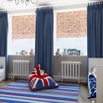 Moquette a righe sul pavimento della cameretta dei bambini