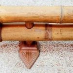 Bastone per tende in bambù a doppia fila fai da te