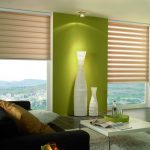 Design del soggiorno con vasi da terra