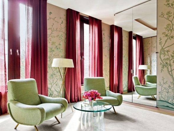 Combinazione - bordeaux con verde