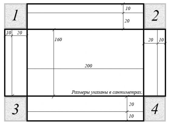 Vista schematica del pezzo in lavorazione
