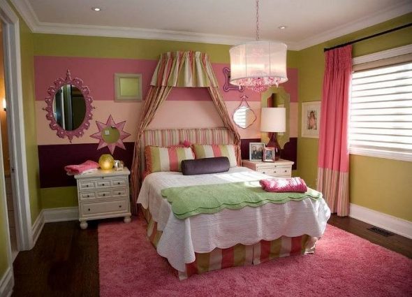 Colori verde e rosa