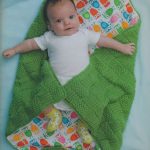 Coperta lavorata a maglia double face con gufi