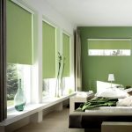 Colore verde nell'interno della camera da letto
