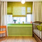 Colore verde all'interno della cameretta dei bambini
