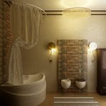 L'asta della tenda segue la forma della vasca da bagno curva angolare