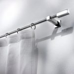 Bastone per tende dritto in metallo con anelli