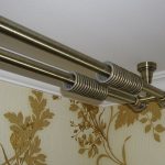 Robusto bastone per tende in metallo con anelli
