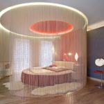 Bastone per tenda flessibile rotondo con illuminazione per la suddivisione in zone di un letto rotondo