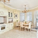 Tende luminose su una cornice flessibile per la cucina
