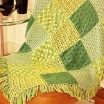 Plapumă patchwork în tonuri de verde