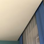 Struttura del soffitto teso con nicchia per tende