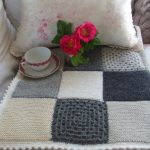 Pătură originală realizată din elemente combinate în stil patchwork