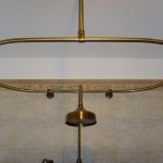 Bastone per tenda da bagno ovale dorato