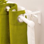 Bastone per tende a doppia fila in plastica bianco