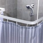 Bastone per tenda curvo in plastica per bagno