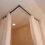 Bastone per tenda angolare quadrato in plastica per bagno