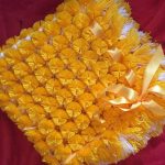 Coperta con pompon Orange Dreams