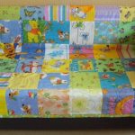 Copriletto patchwork per divano per bambini con disegni di bambini