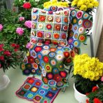 Cuvertură, pernă și suport patchwork