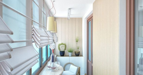 Tende romane sul balcone