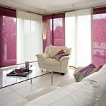 Tende traslucide nei colori bordeaux e crema