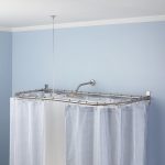 Bastone per tenda rettangolare per tenda da bagno a righe