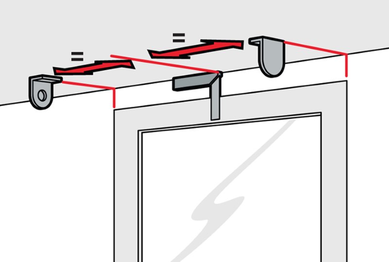 Segnare i punti in cui verrà fissata la tenda a rullo al soffitto del balcone
