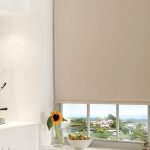 Tessuto beige della tenda a rullo