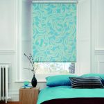 Colore turchese nell'interno della camera da letto