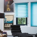 Tende giorno notte in un interno moderno
