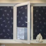 Tende blu scuro con segni zodiacali per un interno straordinario