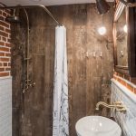 Asta da bagno trapezoidale in stile country