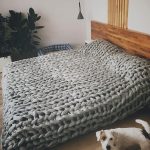Coperta grande in lana merino fatta a mano di qualità