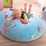 Cuscino da pavimento per bambini con farfalle