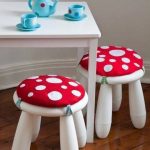 Cuscini a forma di fungo per sedie per bambini