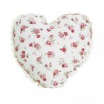 Cuscino a forma di cuore di rosa