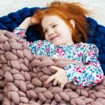 Coperta per neonati in lana merino fumosa