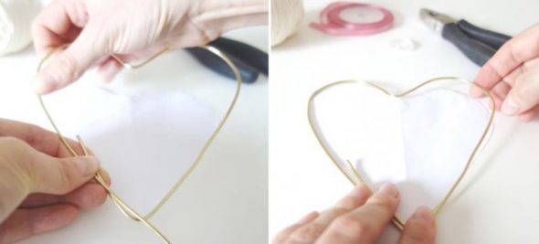 Formare un cuore con il filo
