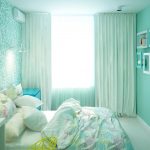 Design per una piccola camera da letto in colori pastello