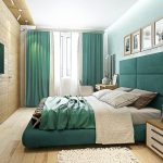 Design della camera da letto allungato