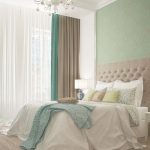 Design moderno della camera da letto in colori chiari