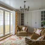 Progetto di una piccola sala con finestra panoramica