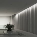 Tende in un soggiorno minimalista