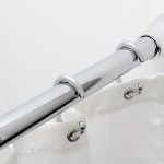 Tenda da bagno con ganci lucidi